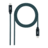 Câble Nanocable USB 3.2 Gen2x2 20Gbps USB-C/M-USB-C/M 2 m 100W 5A Gris/Noir