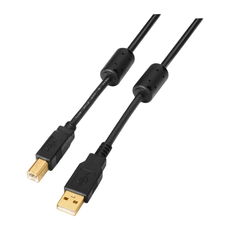 Câble AISENS A101-0009 USB-A vers USB-B 2m USB 2.0 Noir