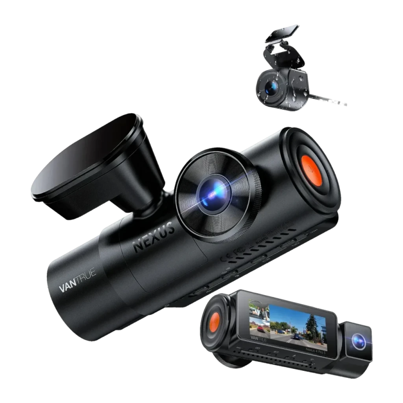 Vantrue N4 Pro S 3CH 4K GPS WiFi 5GHz HDR vision nocturne mode parking commande vocale Dashcam