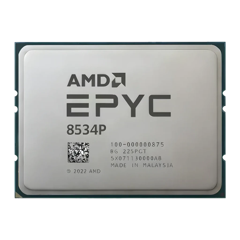AMD EPYC 8534P 64 cœurs Socket SP6 OEM 128 threads 3,1GHz Processeur