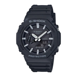 Casio G-Shock GA-2100-1AER Noir Chronomètre, Heure Mondiale 29 fuseaux 20ATM