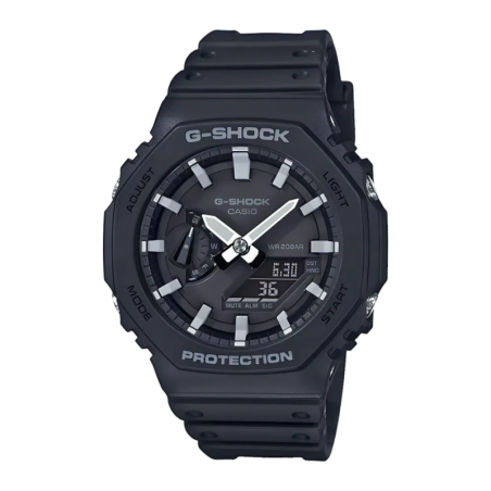 Casio G-Shock GA-2100-1AER Noir Chronomètre, Heure Mondiale 29 fuseaux 20ATM