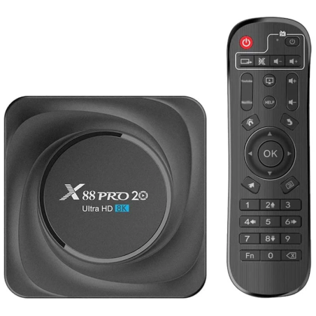 X88 Pro 20 8GB/128GB Android 11 4K WiFi double bande Bluetooth Gigabit TV Box
