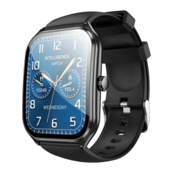Hoco Y28 Call Noir Appels Bluetooth Fréquence cardiaque SpO2 Sommeil 5 jours IP67 Montre connectée
