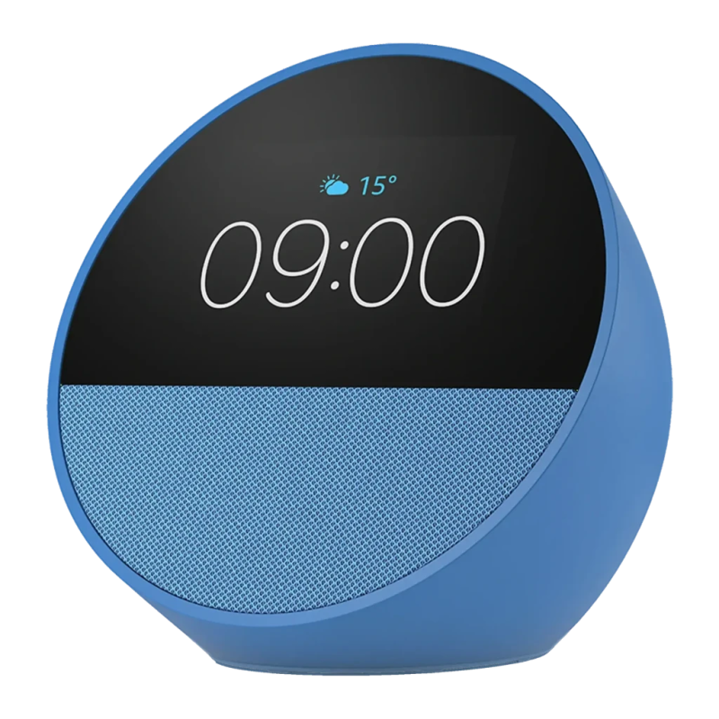 Amazon Echo Spot 2024 2,83 pouces Tactile Bleu Océan Bluetooth 5.0 WiFi Enceinte intelligente Alexa