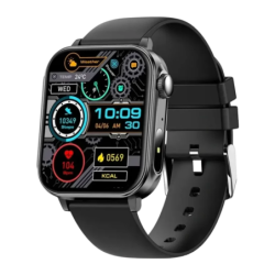 COLMI P80 Noir 1,83 pouces AMOLED Appels Bluetooth Fréquence cardiaque SpO2 7 jours +120 sports IP67 Montre connectée
