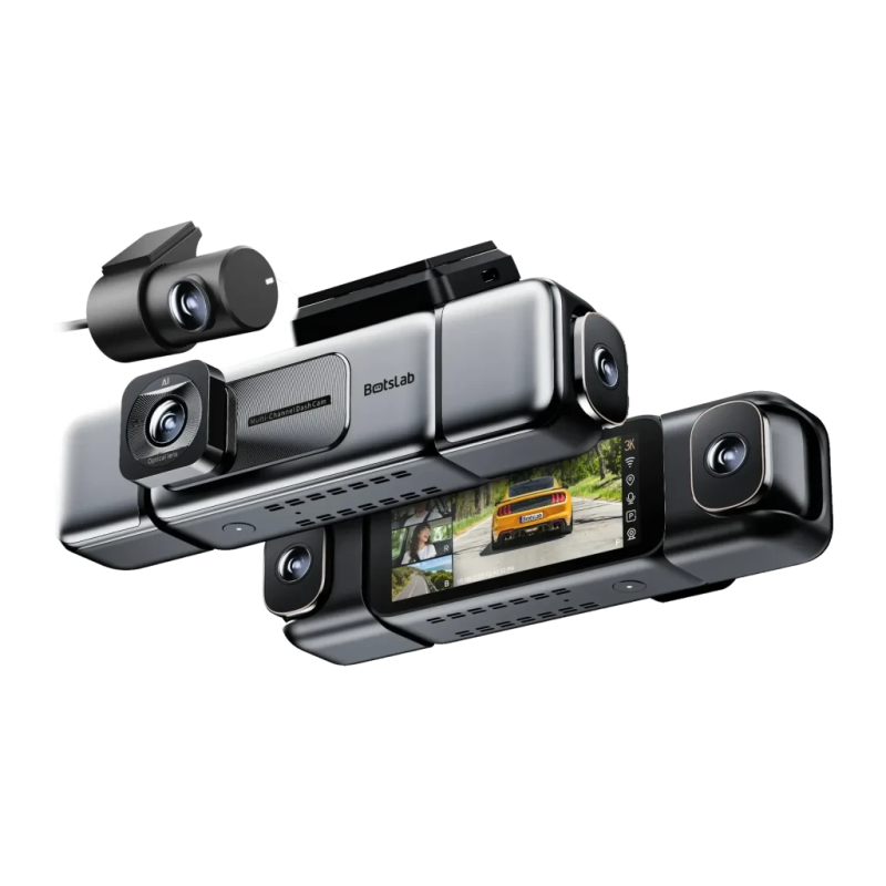 Botslab G980H Noir 4 canaux 3K GPS WiFi 3,18 pouces vision nocturne ADAS Dashcam