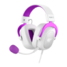Havit Gamenote H2002D Blanc/Violet Arceau Câble 2m avec micro Boom Casque gaming