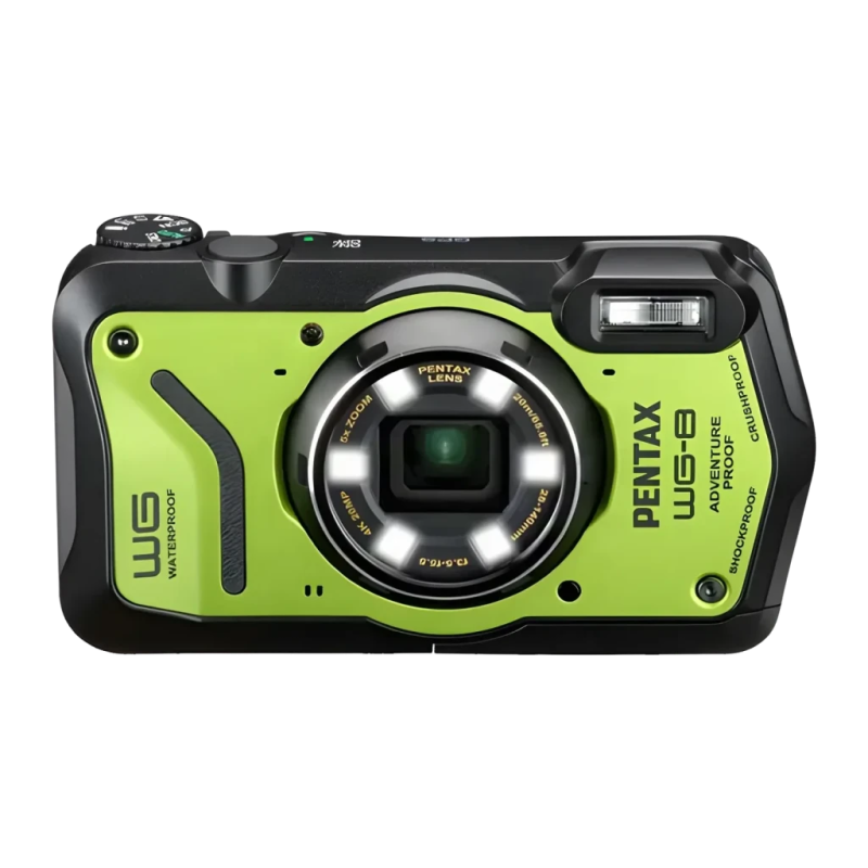 Pentax WG-8 Vert 4K Ultra HD 20m 20MP zoom optique 5x Appareil photo compact étanche