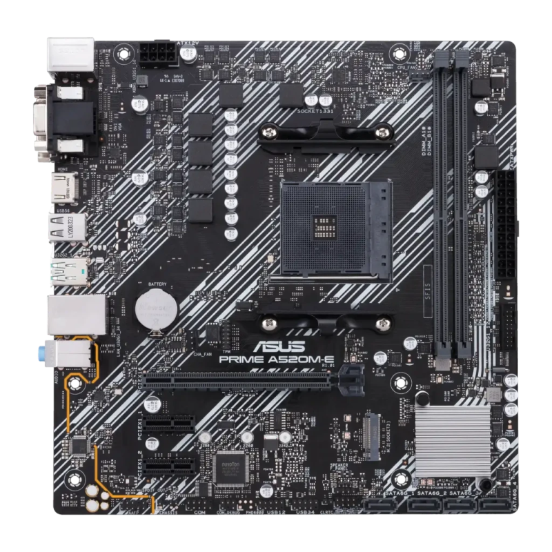 ASUS PRIME A520M-E/CSM AMD A520 AM4 DDR4 Micro-ATX Noir Carte mère