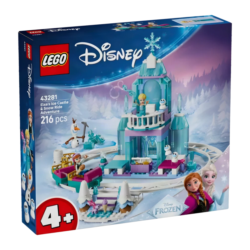 Set de construction LEGO Disney Princess 43281 Château de Glace d'Elsa et Aventure dans la Neige 216 pièces À partir de 4 ans