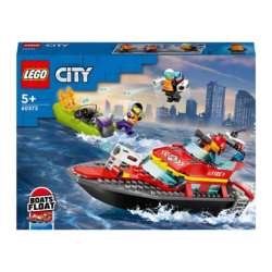 Set LEGO City Bateau de Sauvetage des Pompiers 60373 144 pièces À partir de 5 ans