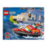 Set LEGO City Bateau de Sauvetage des Pompiers 60373 144 pièces À partir de 5 ans