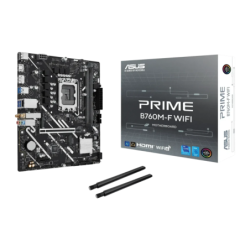 ASUS PRIME B760M-F WiFi B760 LGA1700 DDR5 Micro-ATX Noir 2 emplacements M.2 Carte mère