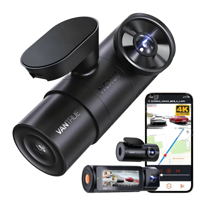 Vantrue N4 Pro Noir 4K GPS WiFi Vision nocturne Dashcam