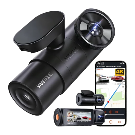 Vantrue N4 Pro Noir 4K GPS WiFi Vision nocturne Dashcam
