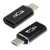 Nanocable Adaptateur Micro B vers USB-C Micro USB à 25mm Noir