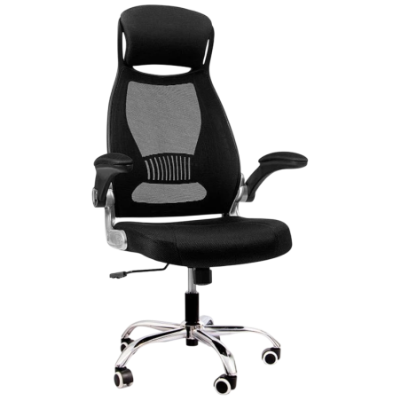 Powerbasics W2003 Noir avec Accoudoirs Rabattables Chaise de bureau