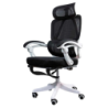 Powerbasics Confort T20 Noir avec Roulettes et Repose-pieds Chaise de bureau ergonomique