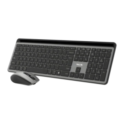 NGS Eclipse Gris Espagnol Bluetooth + 2.4GHz Clavier et souris sans fil
