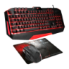 Pack Gaming Spirit of Gamer Pro MK3 3200 DPI Rétroéclairé LED Rouge Noir à membrane Clavier et souris
