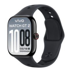 Vivo Watch GT 2 Noir 2,07 pouces AMOLED GPS NFC Appels Bluetooth SpO2 Moniteur de Santé +100 sports 5ATM