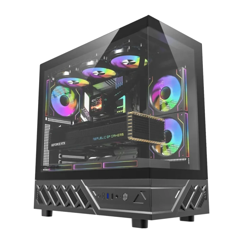 Darkflash DS950 Verre Trempé 270° ATX Noir 6 ventilateurs Boîtier PC