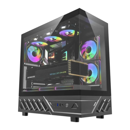 Darkflash DS950 Verre Trempé 270° ATX Noir 6 ventilateurs Boîtier PC