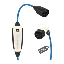 Chargeur de voiture électrique NRGkick Pure Light Blanc 11kW Type 2 5m 16A IP66