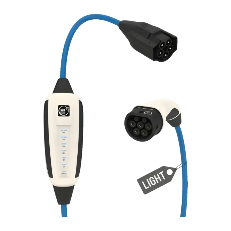 Chargeur de voiture électrique NRGkick Pure Light Blanc 11kW Type 2 5m 16A IP66