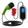 Chargeur de voiture électrique Qoltec 2 en 1 Type 2 Gris 7kW 5m 52721 32A monophasé écran LCD IP65