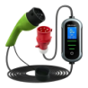 Chargeur de voiture électrique Qoltec 2 en 1 Noir 11kW Triphasé 5m 52720 16A écran LCD IP65