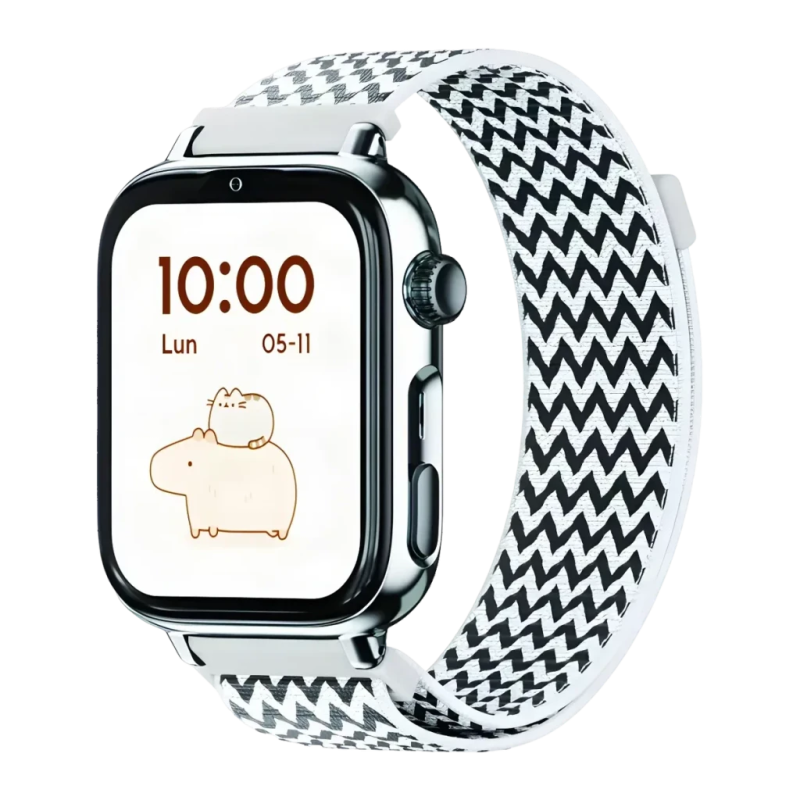 SaveFamily SaveWatch Plus 2 4G Argent Bouton SOS Caméra 2MP 1,96 pouces AMOLED GPS IP68 Montre connectée