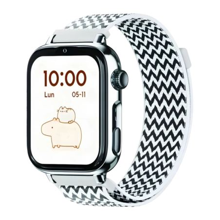 SaveFamily SaveWatch Plus 2 4G Argent Bouton SOS Caméra 2MP 1,96 pouces AMOLED GPS IP68 Montre connectée