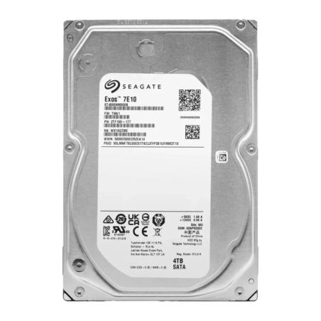 Seagate Exos 7E10 ST4000NM000B 4TB Noir SATA 3,5 pouces 7200rpm Disque dur