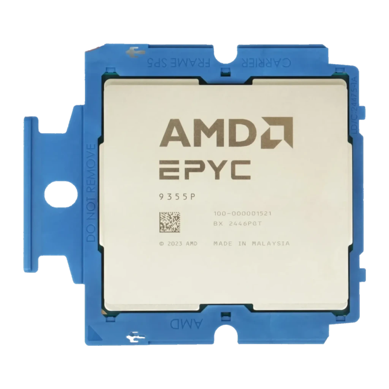 AMD EPYC 9355P 32 cœurs Socket SP5 Plateau 64 threads 4,4GHz Processeur