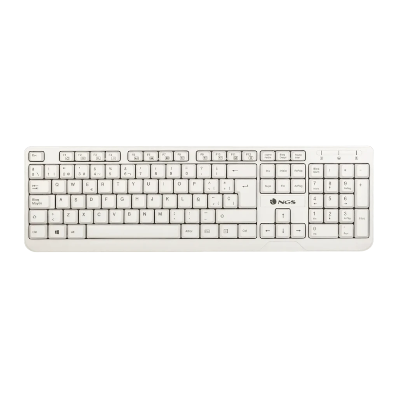 NGS Spike Blanc USB Espagnol à membrane Clavier
