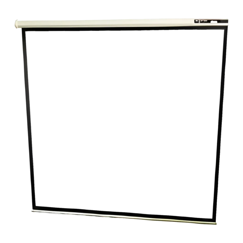 Approx 200x200cm (1:1) Plafond/Mur Manuel Toile et Acier Blanc APPP200 Écran de projection