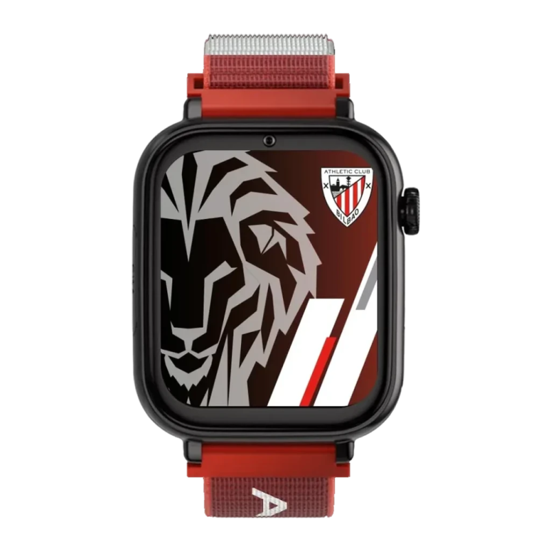 SaveFamily Plus Édition Athletic Club Bilbao Noir 1,85 pouces Appels SOS GPS Montre connectée