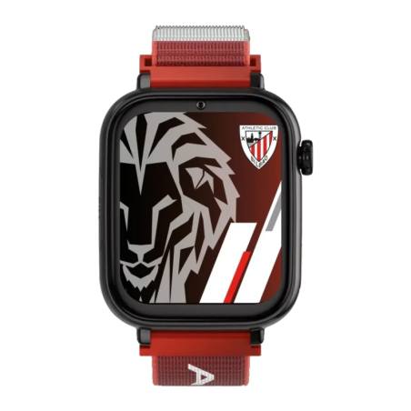 SaveFamily Plus Édition Athletic Club Bilbao Noir 1,85 pouces Appels SOS GPS Montre connectée