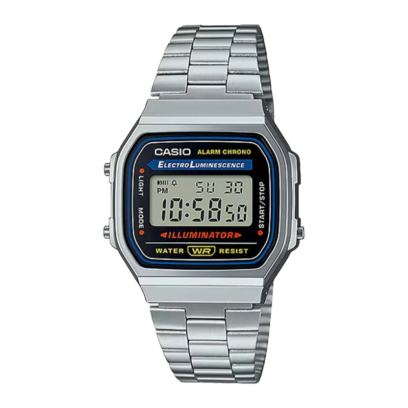 Casio A168WA-1WDF Chronographe Alarme Calendrier 7 Ans 3ATM Montre numérique