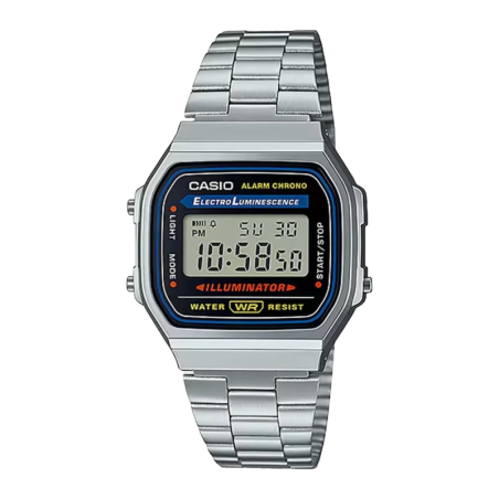 Casio A168WA-1WDF Chronographe Alarme Calendrier 7 Ans 3ATM Montre numérique