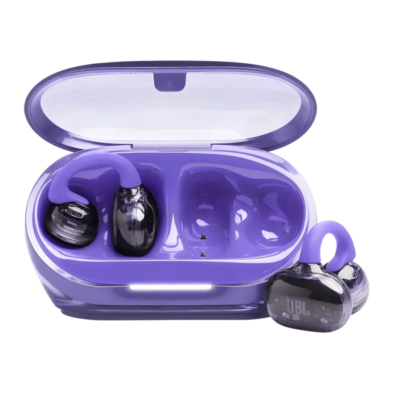 JBL Soundgear Clips Open-Ear Pourpre TWS Bluetooth 5.4 32h IP54 Multipoint Écouteurs sans fil