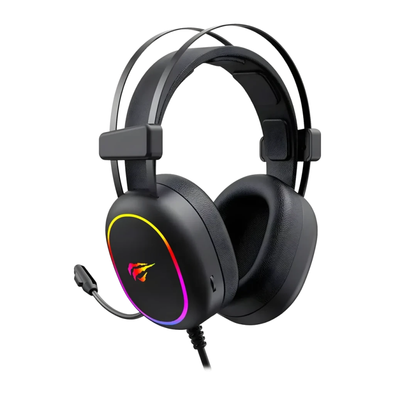 Havit H2016D RGB Jack 3,5 mm + USB Arceau avec micro Boom Casque gaming