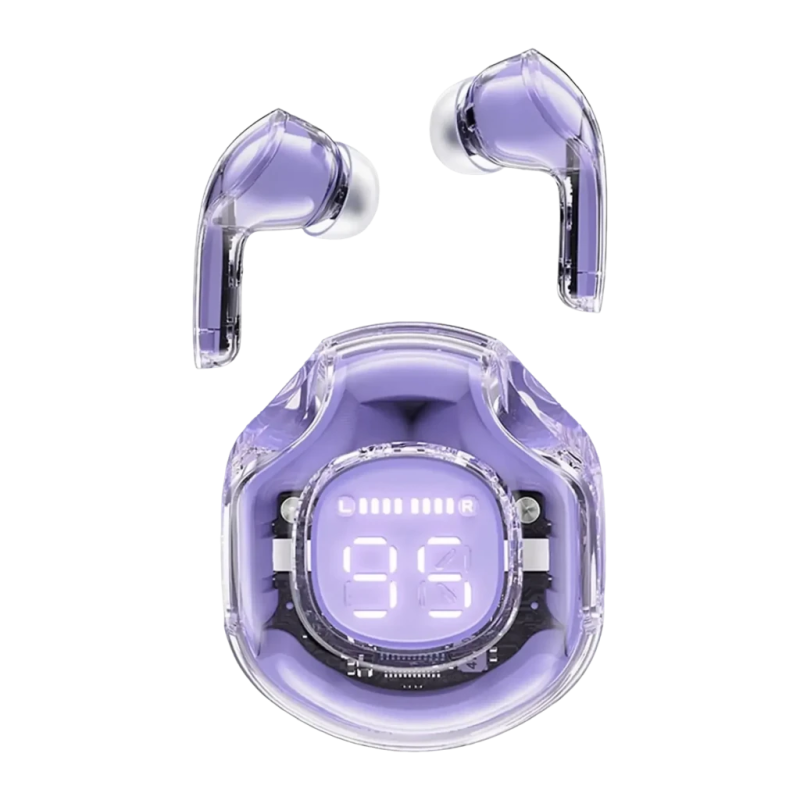 Acefast T8 Crystal Purple TWS In-Ear Bluetooth 5.3 30h IPX4 Écouteurs sans fil
