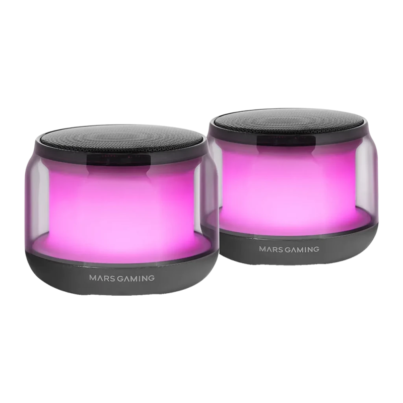 Mars Gaming MS-AURA 15W lumières LED entrée AUX Bluetooth 5.3 Enceintes PC