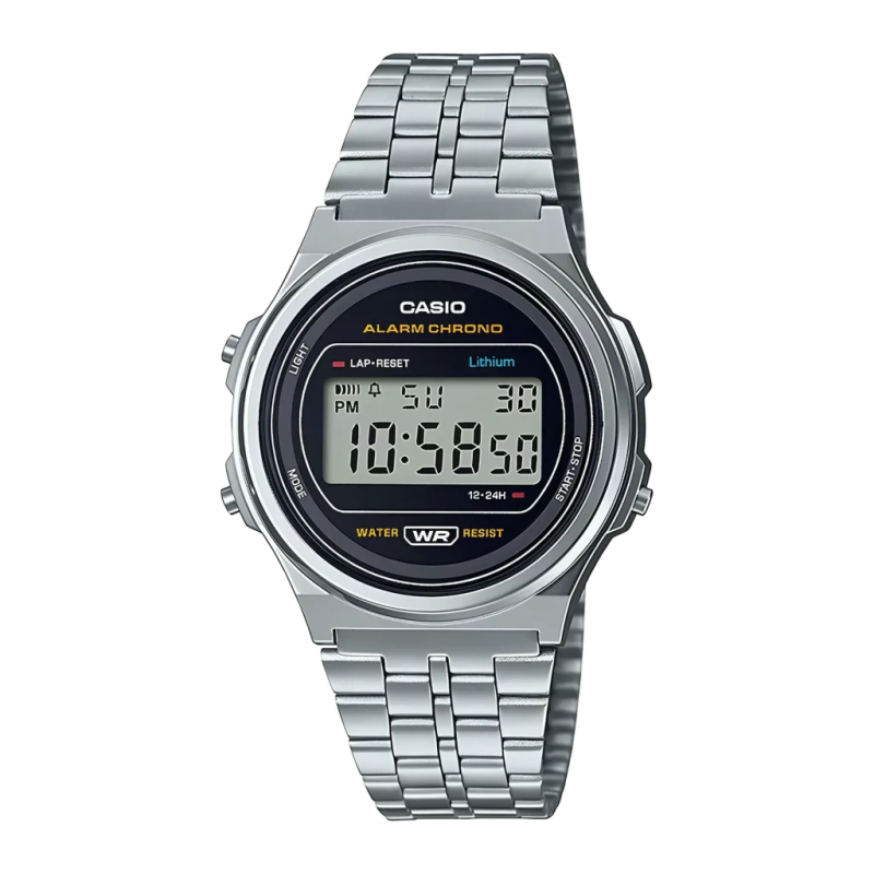 Casio Vintage A171WE-1AEF Batterie 7 Ans Résistante à l'eau