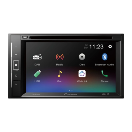 Pioneer Noir 6,2 pouces 2 DIN Bluetooth AVH-A240DAB Autoradio