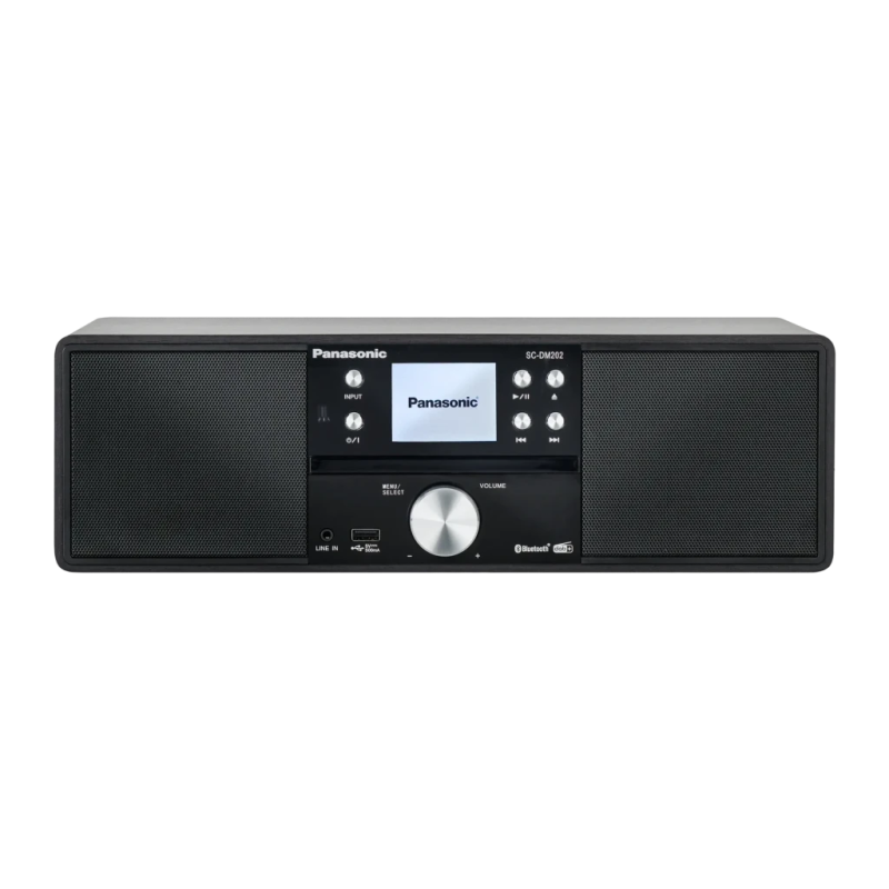 Panasonic SC-DM202EG-K Chaîne hi-fi 24W lumières LED Enceinte Bluetooth 5.0