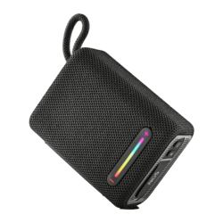 NGS Roller Furia 1 Noir portable 7W 9h IPX6 2500mAh radio FM lumières LED entrée AUX Enceinte Bluetooth 5.0